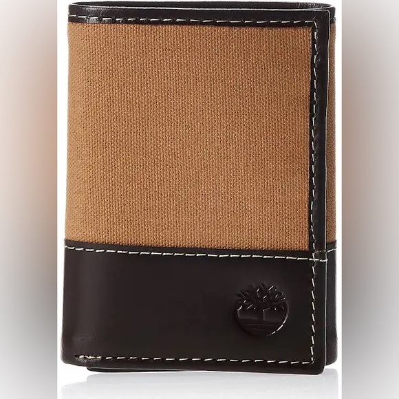 Timberland Other - 🎉 HOST PICK 🎉 NWT Timberland Geniune Leather & Canvas Trifold Wallet